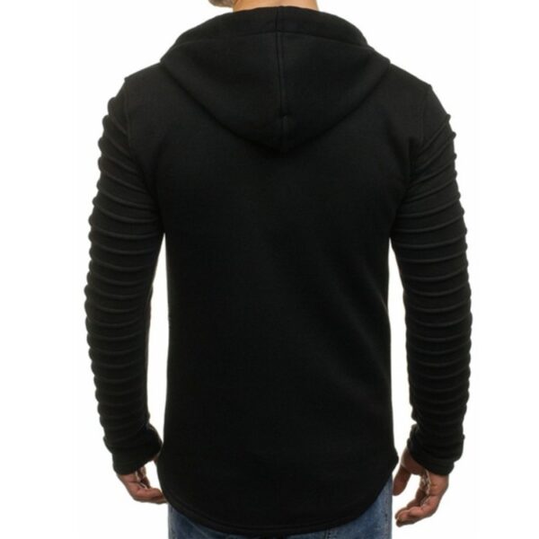 Striped Pleated Hoodie - Image 4