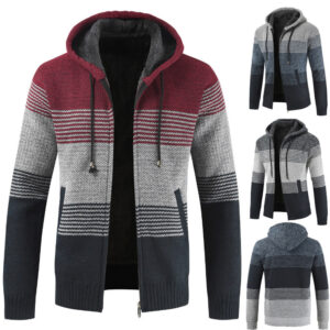 Men’s Winter Hooded Sweater Cardigan
