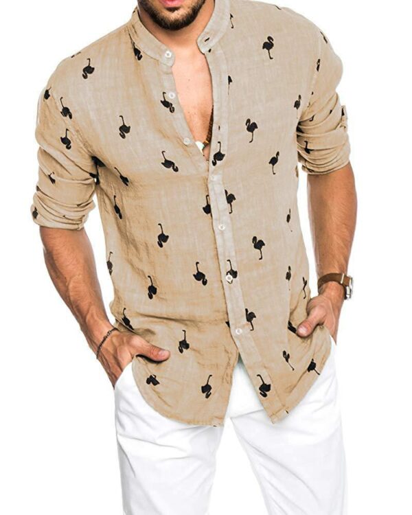 Men’s Linen Lapel Shirt - Image 6