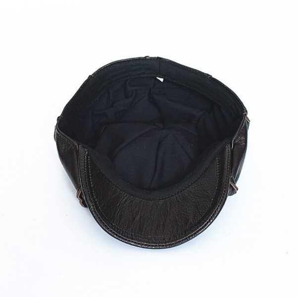 Men Genuine Leather Cowhide Beret - Image 3