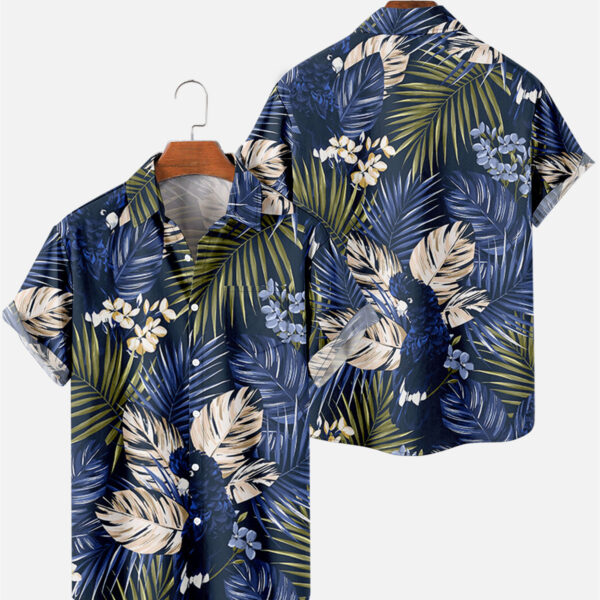 Men's Loose Fit Short Sleeve Trendy Shirt