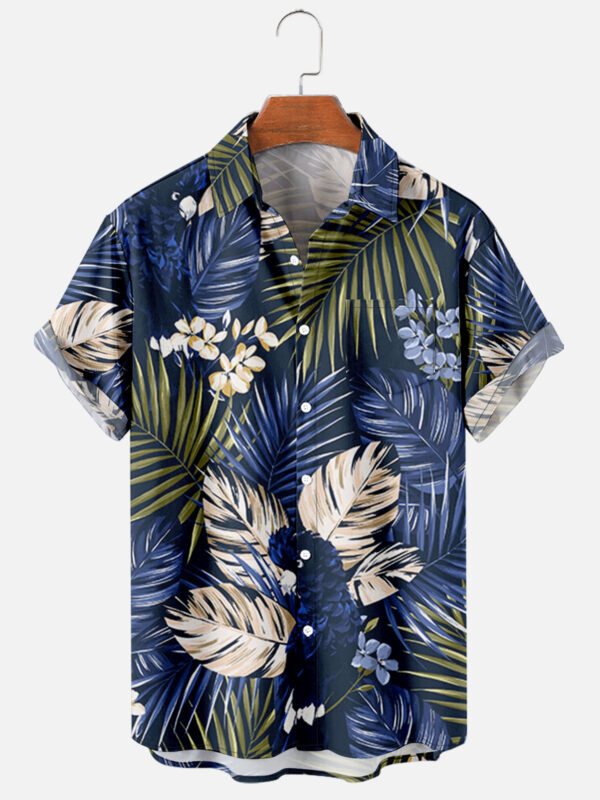 Men's Loose Fit Short Sleeve Trendy Shirt - Image 2