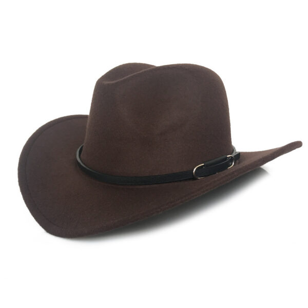 Men's Woolen Vintage Western Hat - Image 6