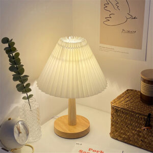 Vintage Pleated Dimmable Table Lamp