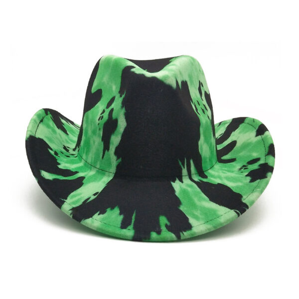 Cow Pattern Western Hat With Rolled Brim - Image 3