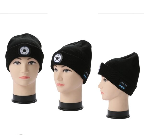Warm Bluetooth 5.0 Wireless Beanie Hat with LED Light - Image 7