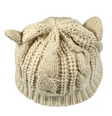 Women Cute Knitted Cat Ear Beanie