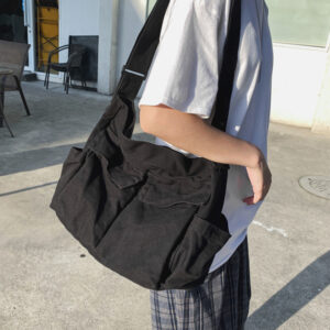 Large Capacity Multi Pocket Canvas Shoulder Bag
