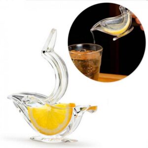 Elegant Bird-Shaped Transparent Acrylic Lemon Squeezer – Manual Juicer for Perfect Lemon Slices in Your Kitchen
