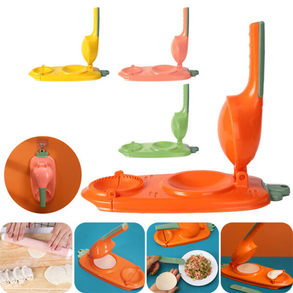 2-in-1 Dumpling Maker and Pastry Press for Wrapper Moulding and Dough Pressing - Image 3