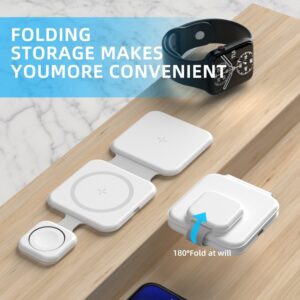 3 In 1 Multi-Device Magnetic Wireless Charging Station: Foldable and Convenient