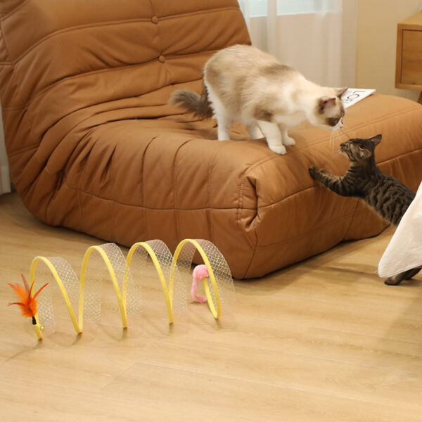 Foldable Cat Tunnel Toy for Agile Felines - Image 4