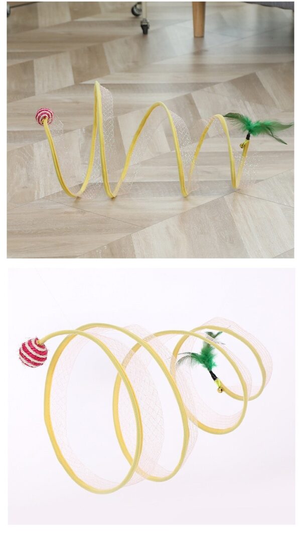 Foldable Cat Tunnel Toy for Agile Felines - Image 5
