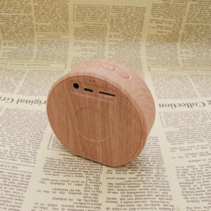 Portable Wireless Wooden Mini Speaker with Bluetooth, AUX, and TF Card Support – Ideal for Outdoor Use