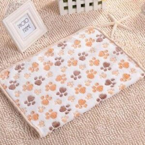Soft Paw Print Pet Fleece Blanket