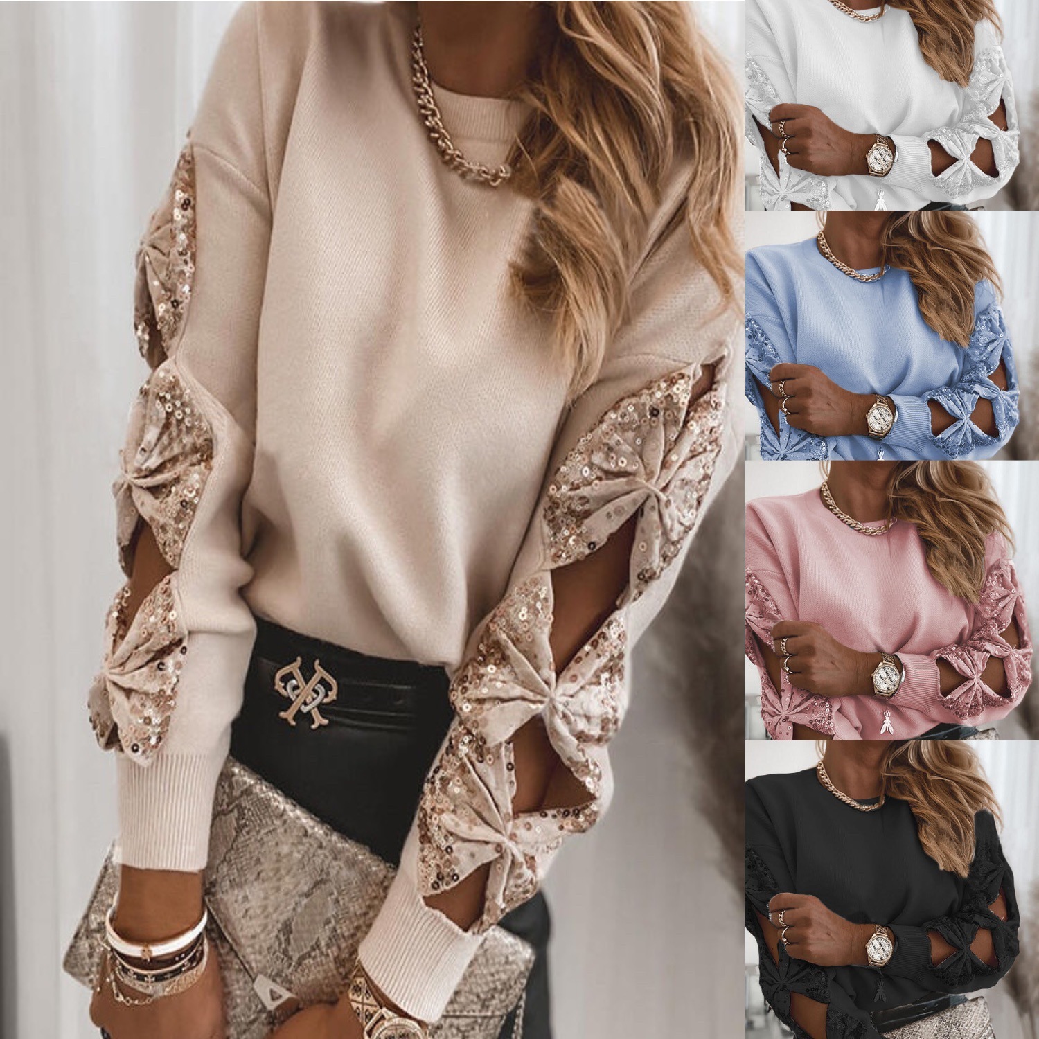 Top with Embroidered Stitching