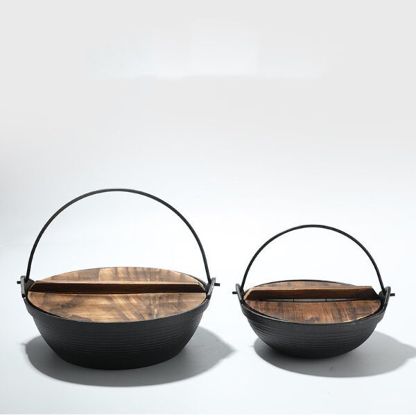 Compact Square Household Stove with Cast Iron Barbecue, Charcoal Oven, Solid Alcohol Oven, and Single Dry Pot for Japanese Shouxi Hanging and Small Hot Pot Cooking - Image 3