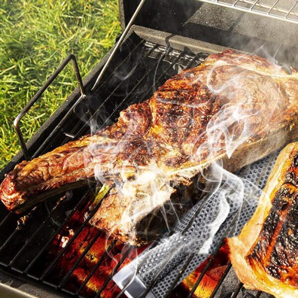 Enhance Your Outdoor Barbecue Experience with a Stainless Steel Smoke Box for Smoking Fruits and More - Image 2