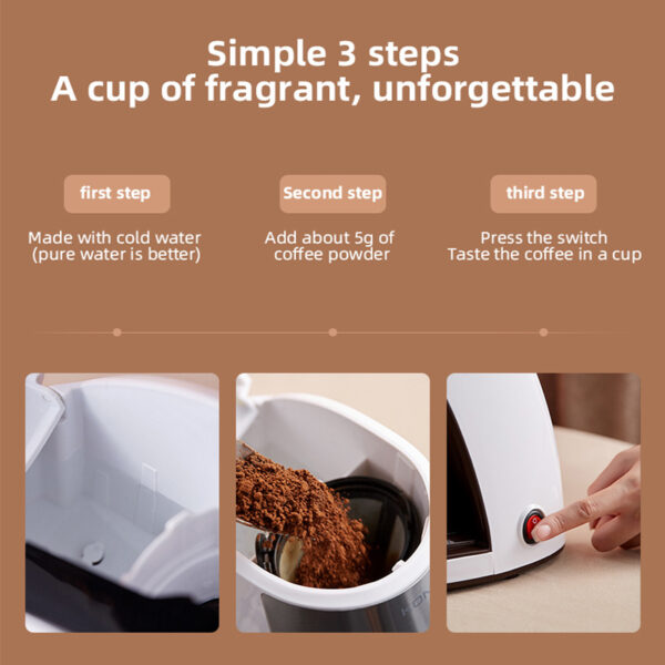 Compact and Automated: A Home and Office Coffee Solution with Mini Portable Coffee Maker - Image 4