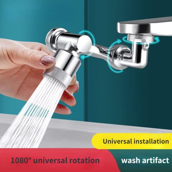 Universal 1080 Swivel Faucet Aerator and Extender for a Multifunctional and Splash-Resistant Experience - Image 6
