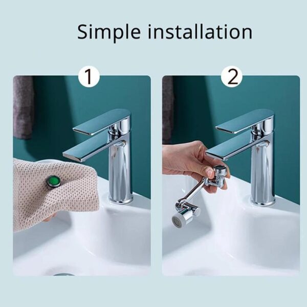 Universal 1080 Swivel Faucet Aerator and Extender for a Multifunctional and Splash-Resistant Experience - Image 10