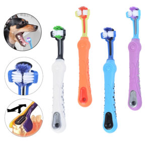 Three-Sided Dog Toothbrush