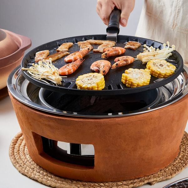 Compact Charcoal BBQ Grill Set for Outdoor Cooking - Image 2