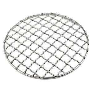 Stainless Steel Round BBQ Grill Net Mesh for Camping, Hiking, and Outdoor Cooking