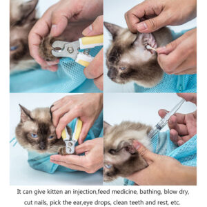Multifunctional Cat Grooming Bag for Hassle-Free Nail Clipping and Washing