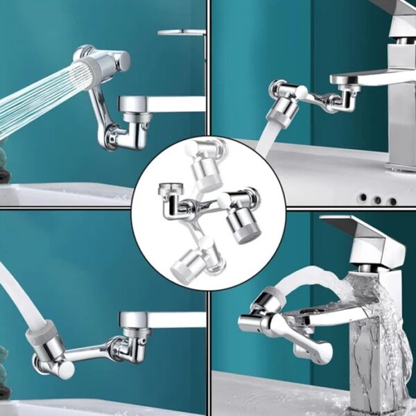 Universal 1080 Swivel Faucet Aerator and Extender for a Multifunctional and Splash-Resistant Experience - Image 4