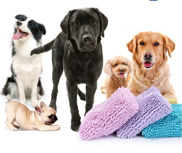Chenille Pet Towel for Bathing Your Furry Friends - Image 2
