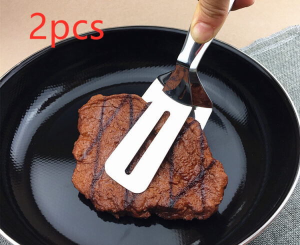 Stainless Steel BBQ Tongs and Shovels Set - Ideal for Grilling, Frying, and Serving Meat, Fish, Bread, and More - Image 8