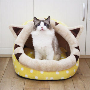 Cozy Pet House with Warm Cushion for Cats and Small Dogs