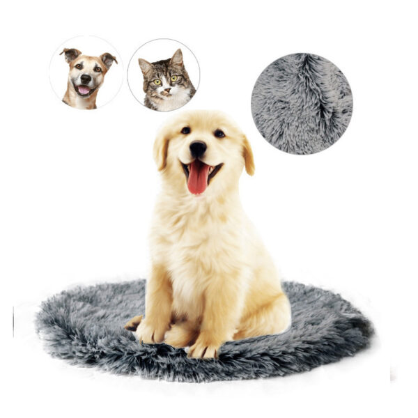 Pet Sleeping Soft Plush Round Pad Mat - Image 4