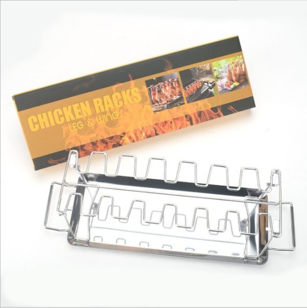Stainless Steel 14-Slot Portable Grilling Basket with Mesh Clip: Ideal for Non-Stick BBQ Ribs, Chicken Wings, and Legs - Image 6
