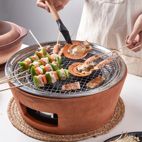 Compact Charcoal BBQ Grill Set for Outdoor Cooking - Image 3
