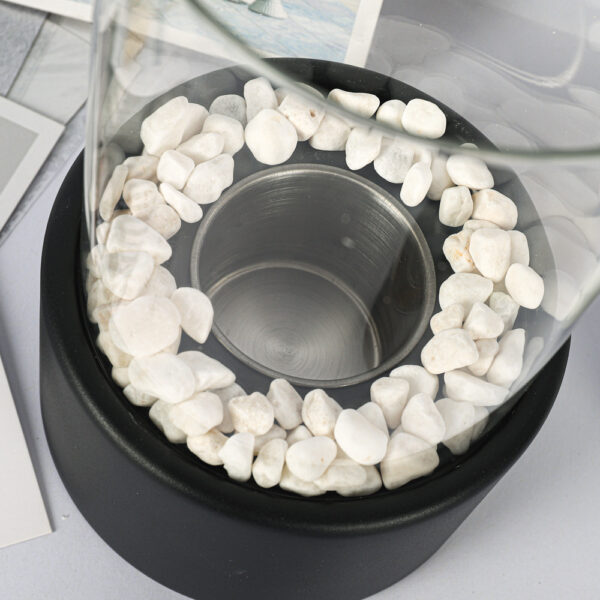 Tabletop Glass Decorative Alcohol Fireplace Lamp - Portable and Elegant - Image 3