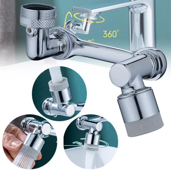 Universal 1080 Swivel Faucet Aerator and Extender for a Multifunctional and Splash-Resistant Experience - Image 5