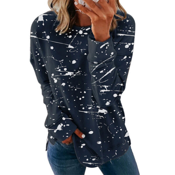 Trendy Women's Long Sleeve Top with Graffiti Print - Image 6
