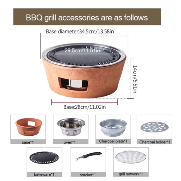 Compact Charcoal BBQ Grill Set for Outdoor Cooking - Image 5
