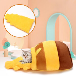 All-Season Honey Pot Shaped Cat Bed