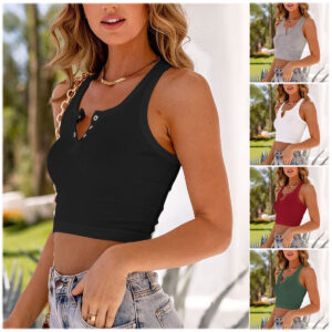 Stylish Tank Sleeveless Top for Women: Midriff-Baring and Elegant