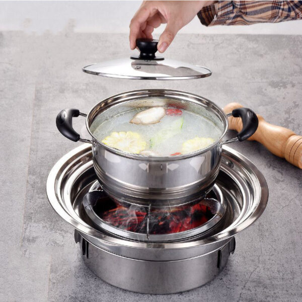 Experience Authentic Korean BBQ with the Non-Stick Stainless Steel BBQ Grill - Image 4