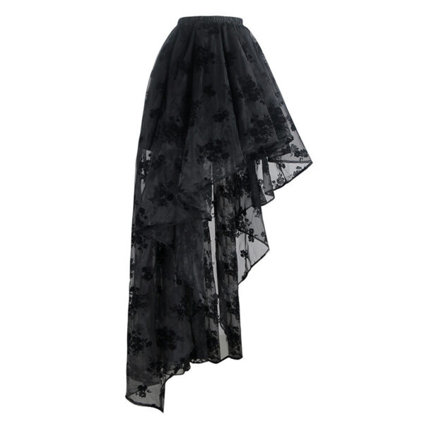 Irregular Skirt for Women Featuring Beautiful Lace Embroidery - Image 6
