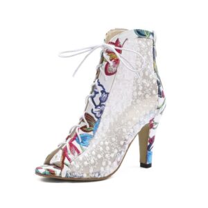 Get Ready to Turn Heads with Lace Color Matching Sexy Heel Sandals
