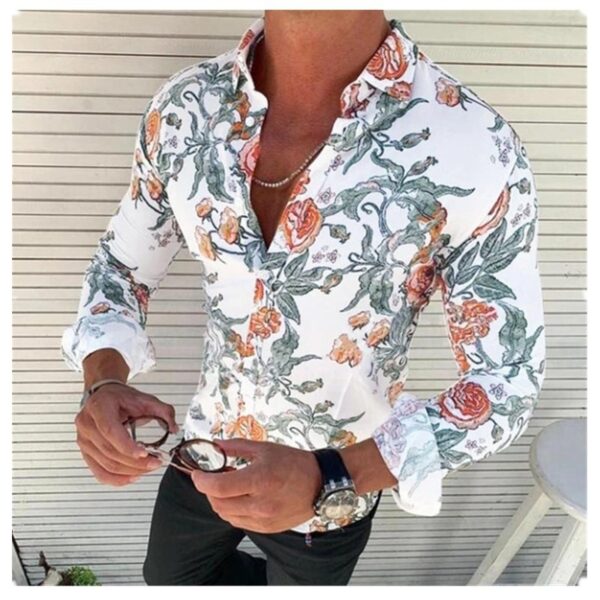 Step into the Sun with Our Men's Linen Shirt with Sunflowers - Image 6