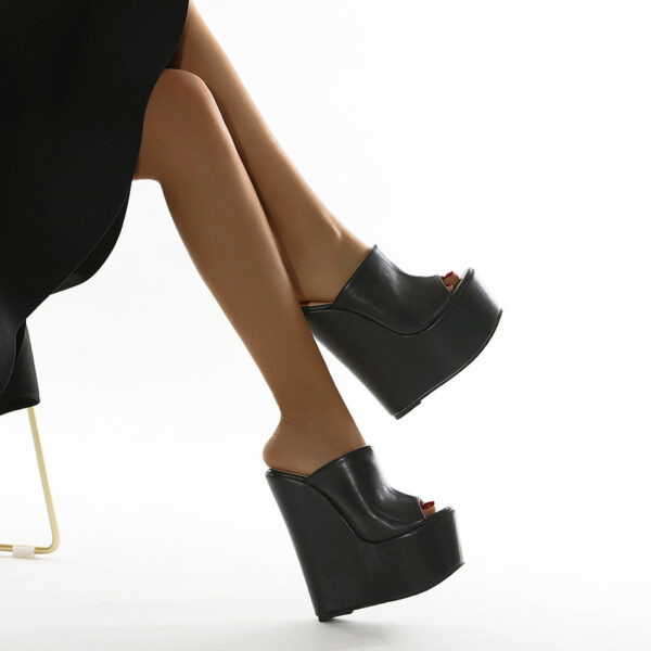 Experience Ultimate Comfort and Style with PU Leather Wedges for Women - Image 2