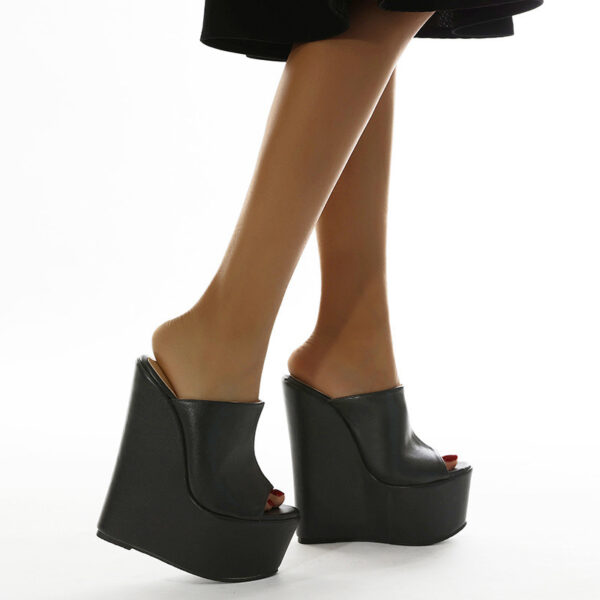 Experience Ultimate Comfort and Style with PU Leather Wedges for Women - Image 4