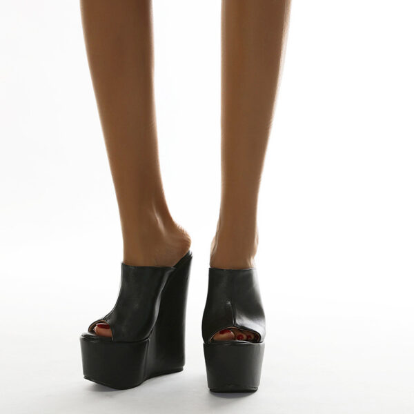 Experience Ultimate Comfort and Style with PU Leather Wedges for Women - Image 3