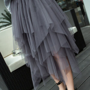 Float Like a Fairy in This High-Waist Irregular Mesh Skirt